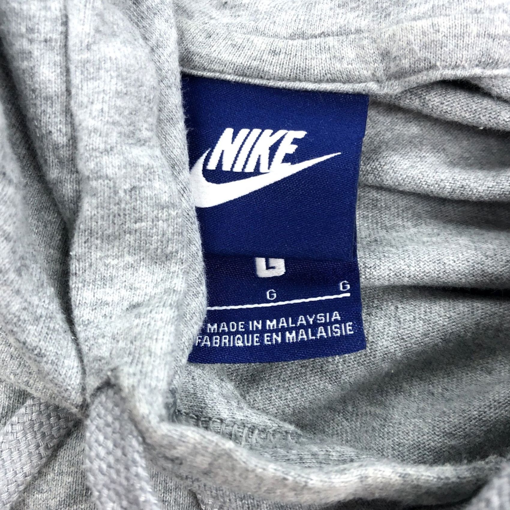 Nike Nike Men's Grey Pullover Hoodie Sweatshirt Cotton Embroidered Logo Size L Size US L / EU 52-54 / 3 - 4 Thumbnail
