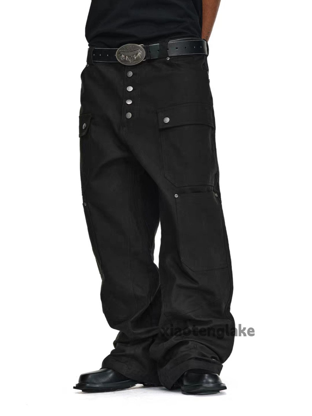 Vintage Unisex outdoor utility loose baggy hiphop cargo pants Size US 36 / EU 52 - 6 Thumbnail