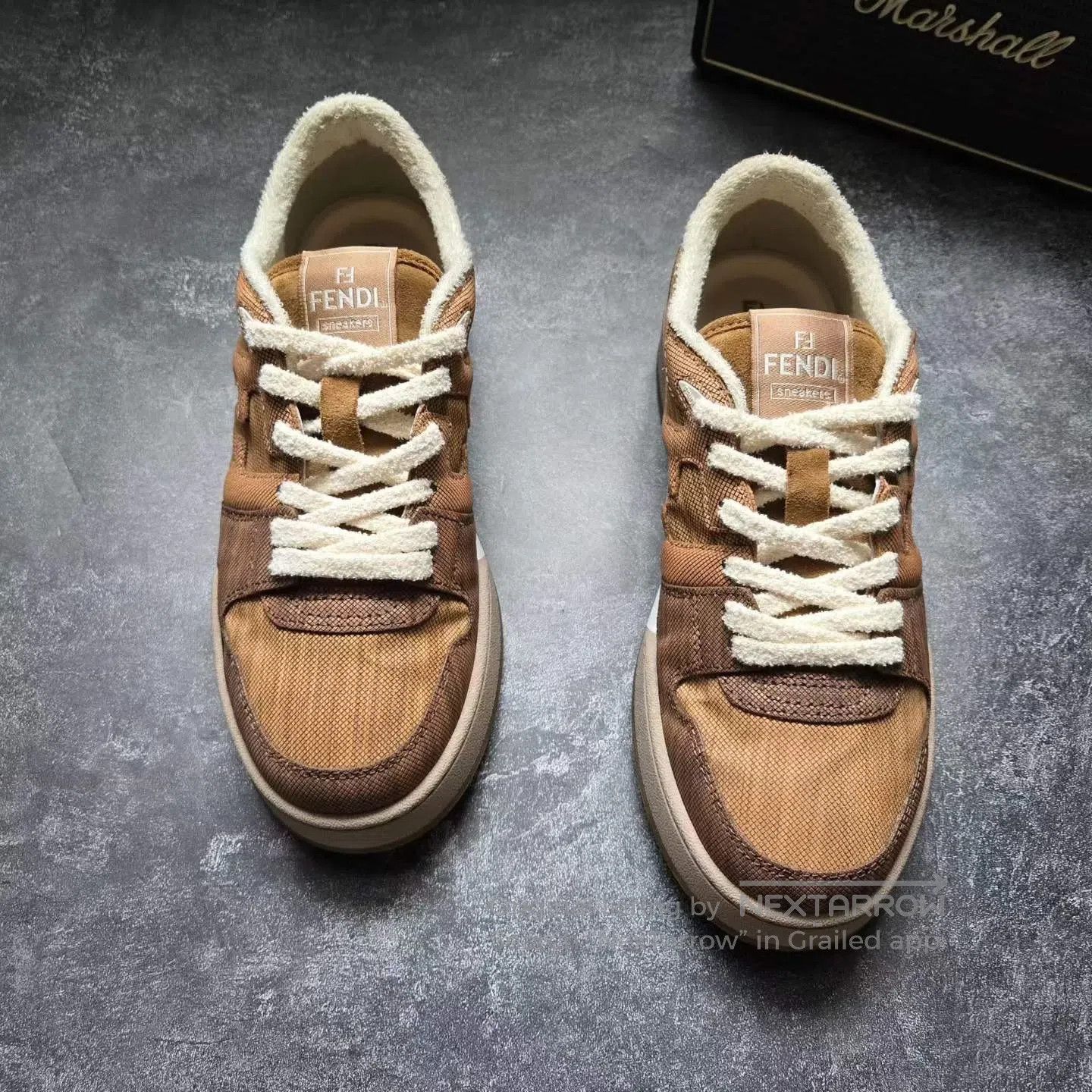 Fendi FENDI Brown Patchwork Sneakers| Size US 11.5 / IT 41.5 - 2 Thumbnail