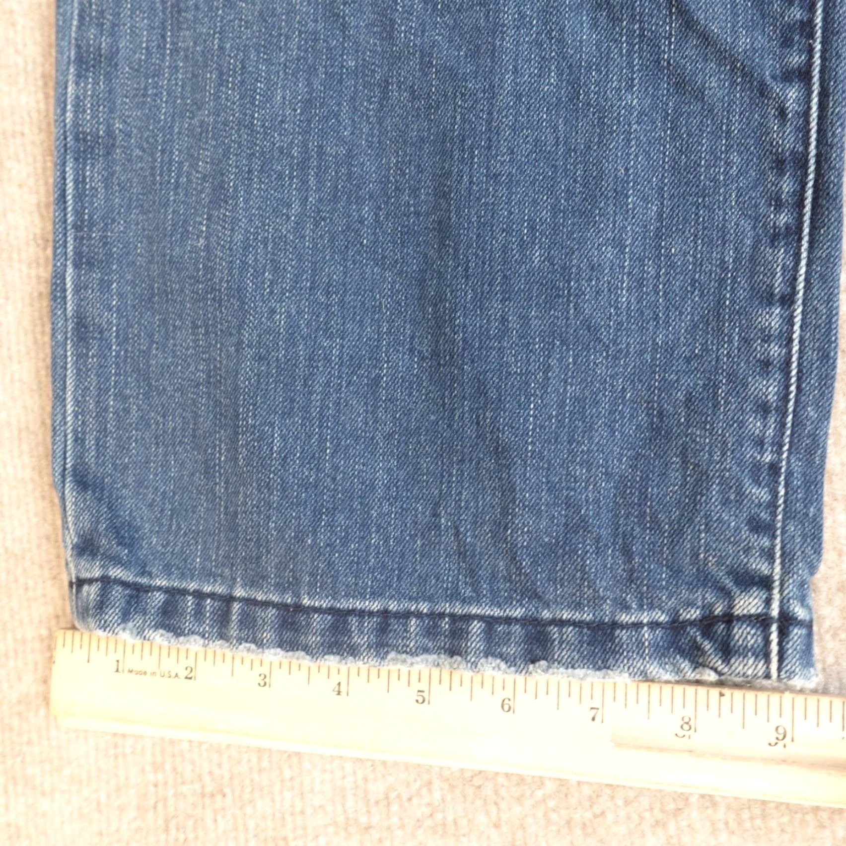 Vintage Rockstar Jeans 38 x 32 Blue Sushi Straight Button Fly USA Made Men Jeans Size US 38 / EU 54 - 4 Thumbnail