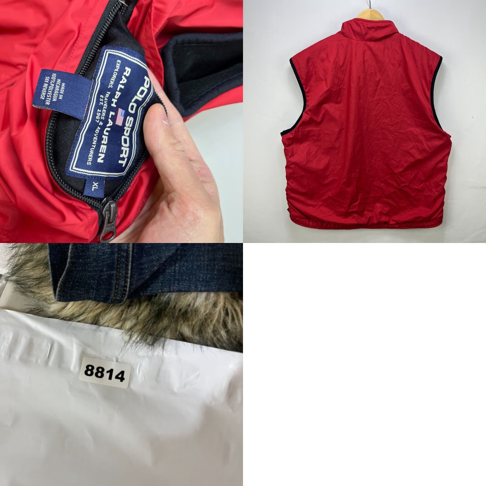 Ralph Lauren VINTAGE Ralph Lauren Polo Sport Vest Fleece Reversible Windbreaker XL Red Mens Size US XL / EU 56 / 4 - 9 Thumbnail