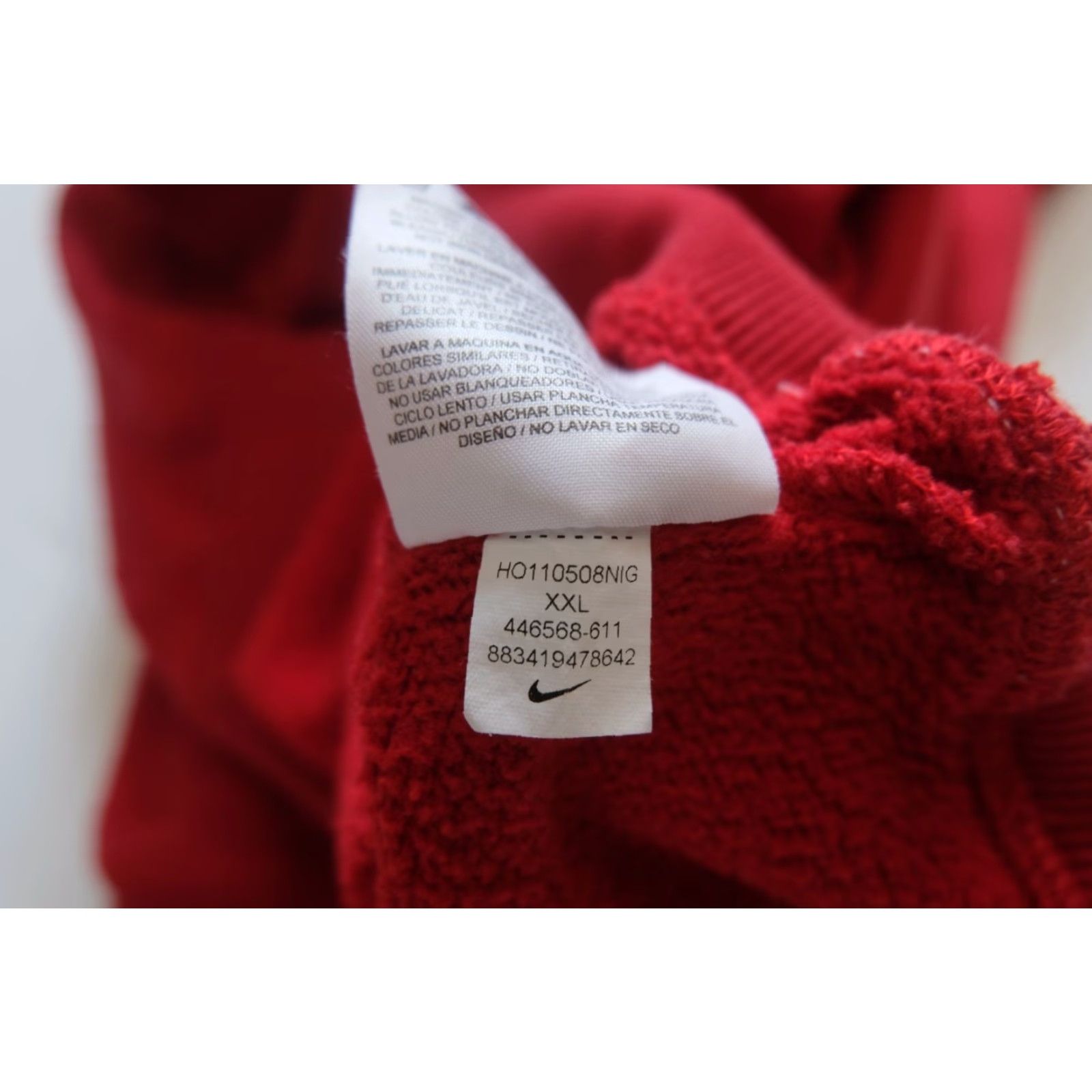 Nike VINTAGE Nike Y2K VTG PATCH EMBROIDERED DISTRESSED RED HOODIE SWEATSHIRT MEN 2XL Size US XXL / EU 58 / 5 - 7 Thumbnail