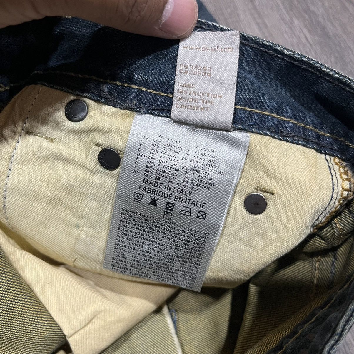 Diesel Black Gold Distressed Diesel Mod Zatiny Denim Pant 30x32 Size US 28 / EU 44 - 16 Thumbnail