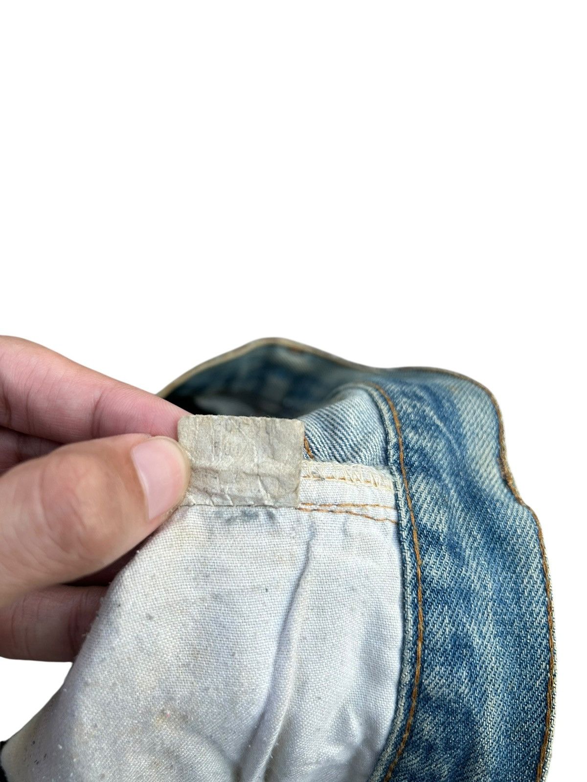 Levi's 80's THRASHED Levi's 6 Selvedge Reconstructed Repair Denim Size US 31 - 8 Thumbnail