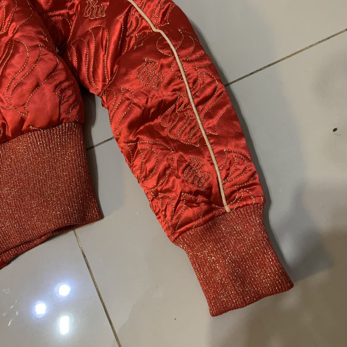 Rocawear Vtg Y2K Rocawear Jacket Embroidered Red Down Cropped Fur Size S / US 4 / IT 40 - 15 Thumbnail