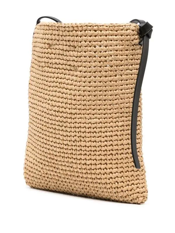 Jil Sander o1loc1c0426 Size:OS/Crochet Raffia Messenger Bag in Beige Size ONE SIZE - 2 Thumbnail