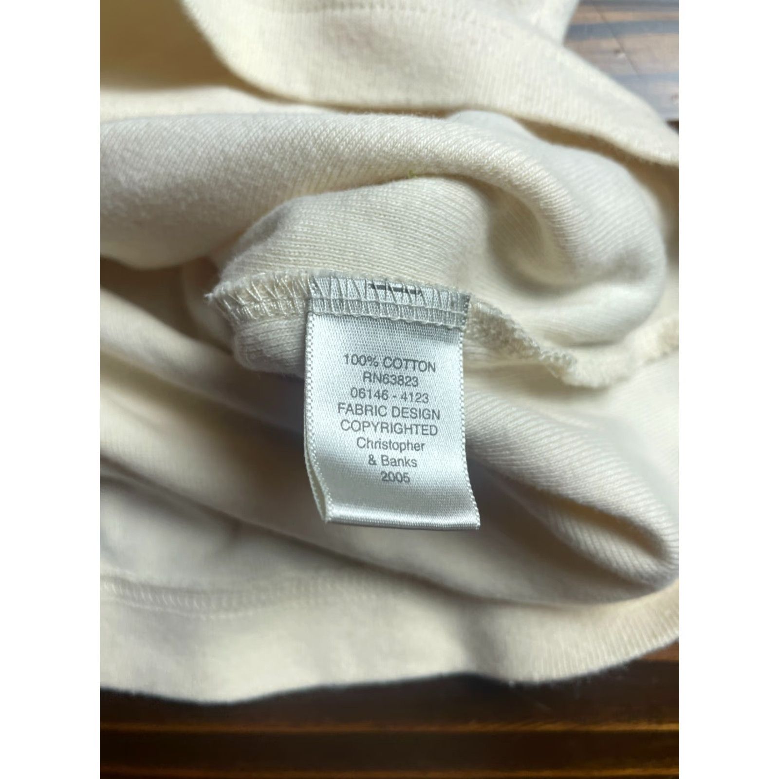 Vintage Christopher & Banks Shirt Womens Small Cream Fall Autumn Leaves 3/4 Sleeve T-Shirt Casual Vintage No Size S / US 4 / IT 40 - 7 Thumbnail