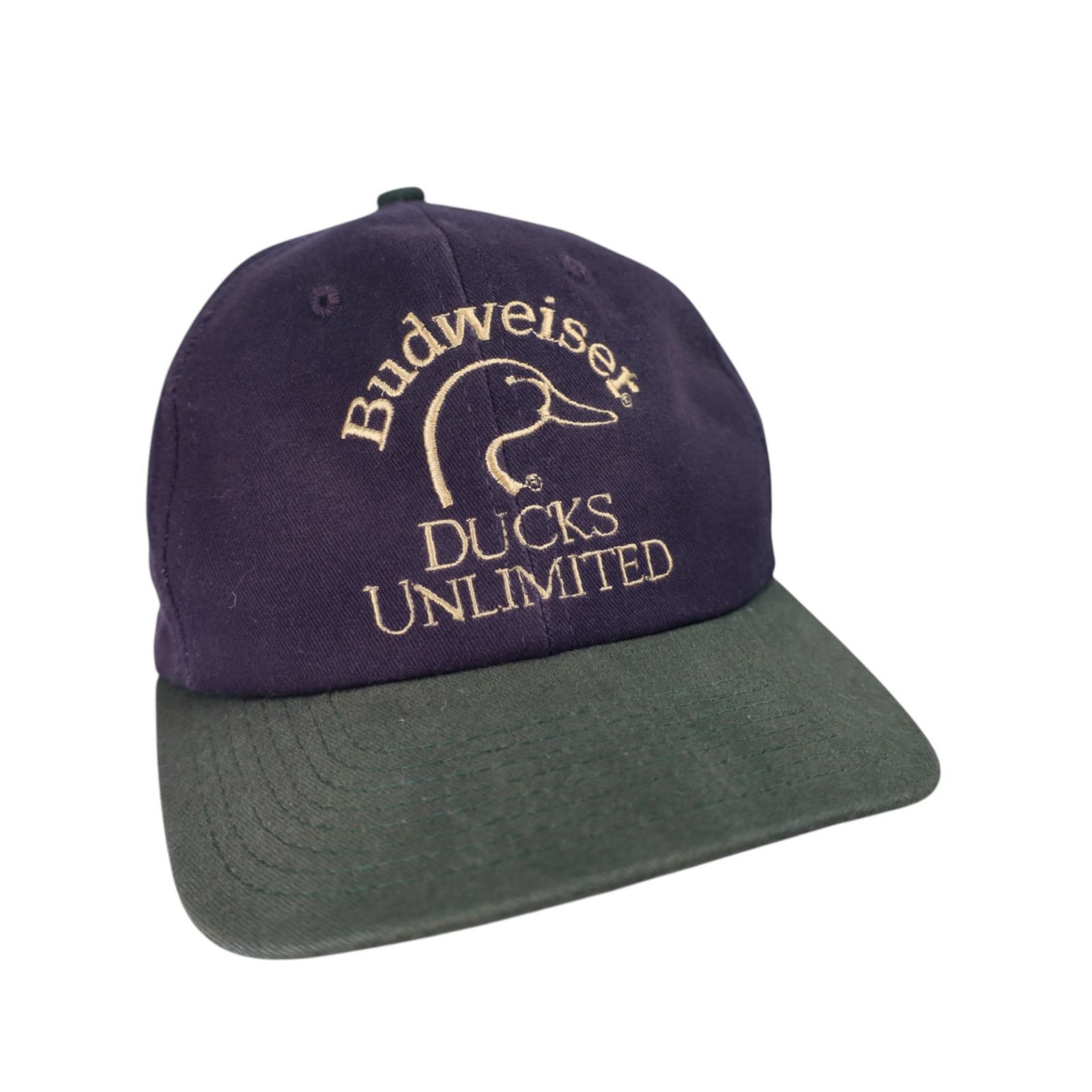 Budweiser × Vintage Vintage Budweiser x Ducks Unlimited Spellout Snapback Hat Size ONE SIZE - 2 Thumbnail