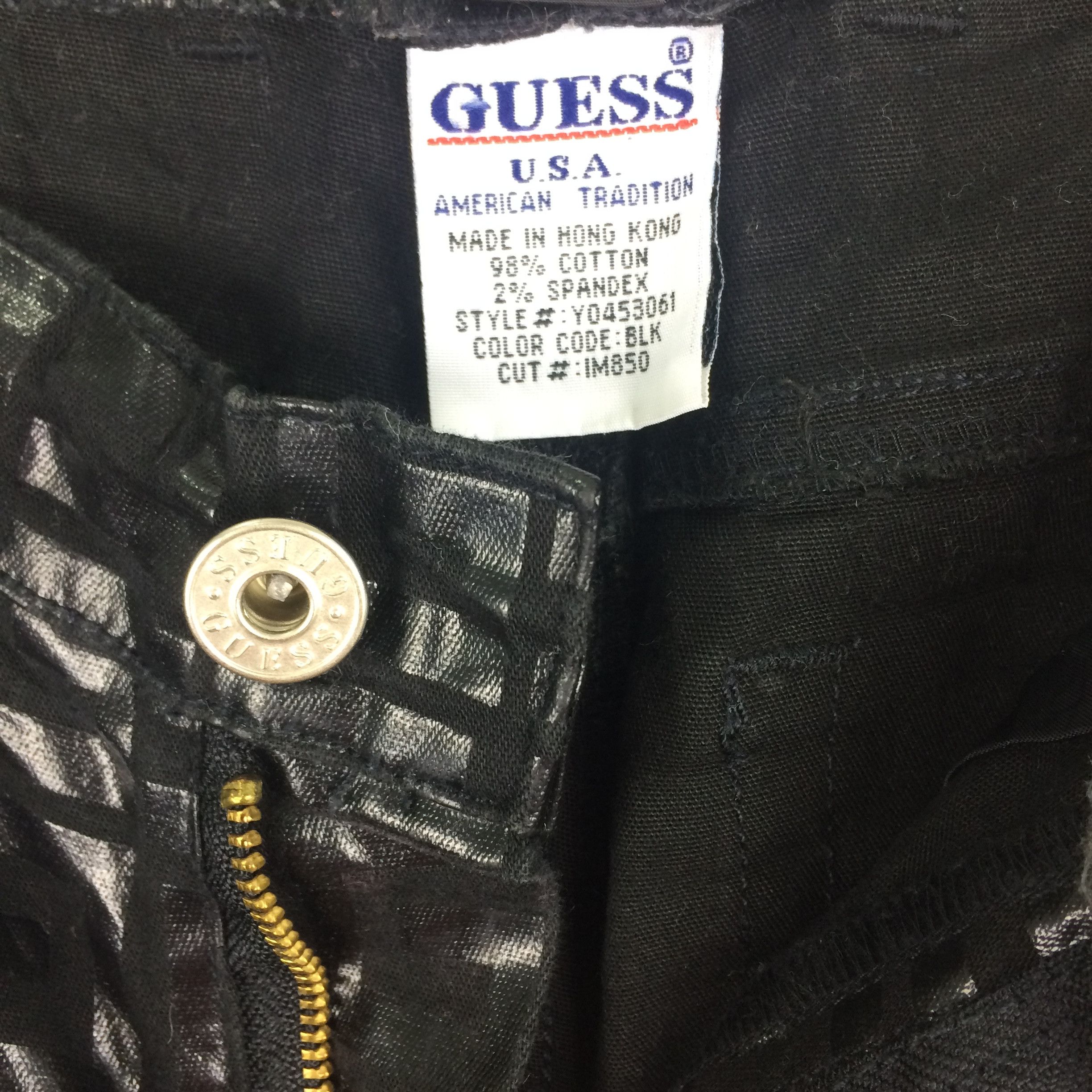 Guess X22 GUESS JEANS GLAMOUR MONOGRAM HIGH WAIST PANTS Size 24" / US 00 / IT 34 - 8 Thumbnail