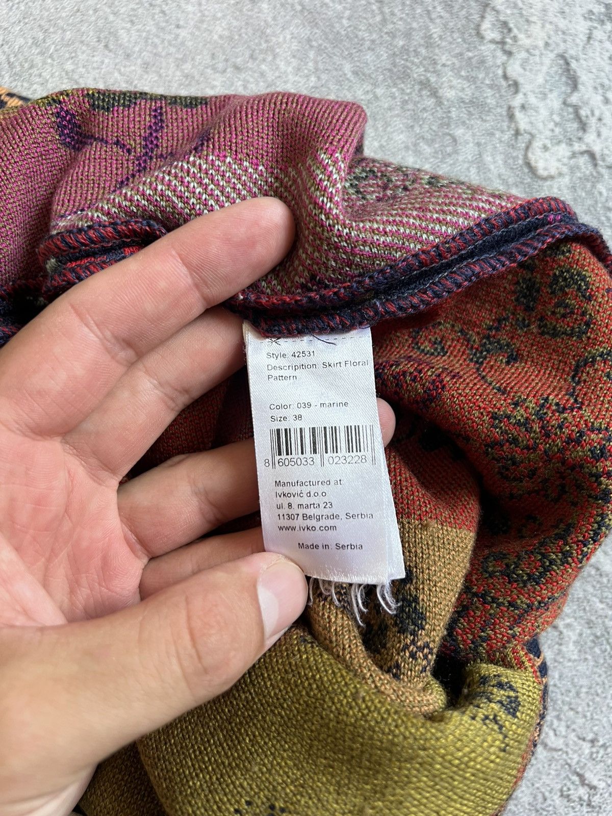 Designer IVKO Multicolored Floral Pattern Knitted Midi Skirt Size 38 Size 26" / US 2 / IT 38 - 5 Thumbnail