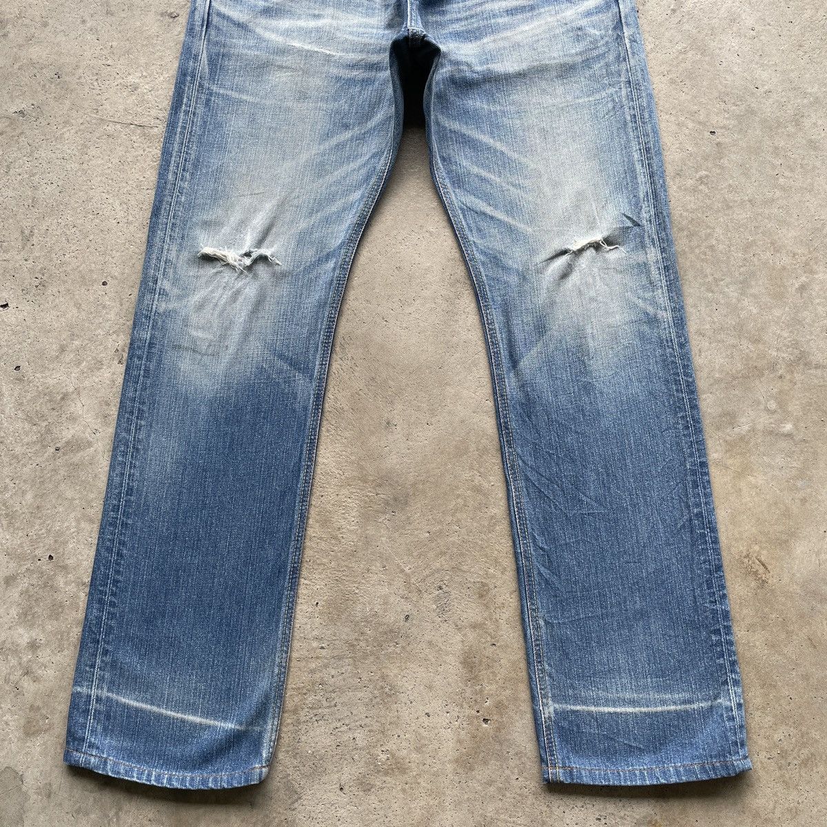 Edwin × Japanese Brand × Jean Vintage Edwin Made In Japan Jeans Faded Distressed Pants Size US 32 / EU 48 - 4 Thumbnail