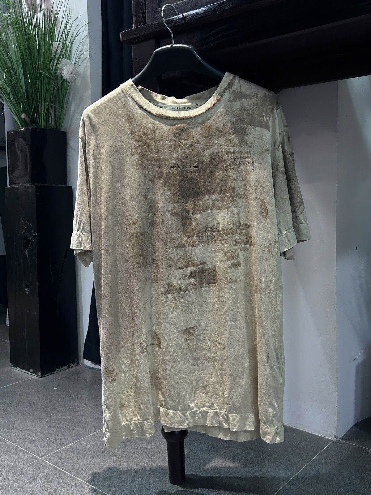 1017 ALYX 9SM 1017 ALYX 9SM Faded Effect Crewneck T Shirt Beige Size US L / EU 52-54 / 3 - 1 Thumbnail