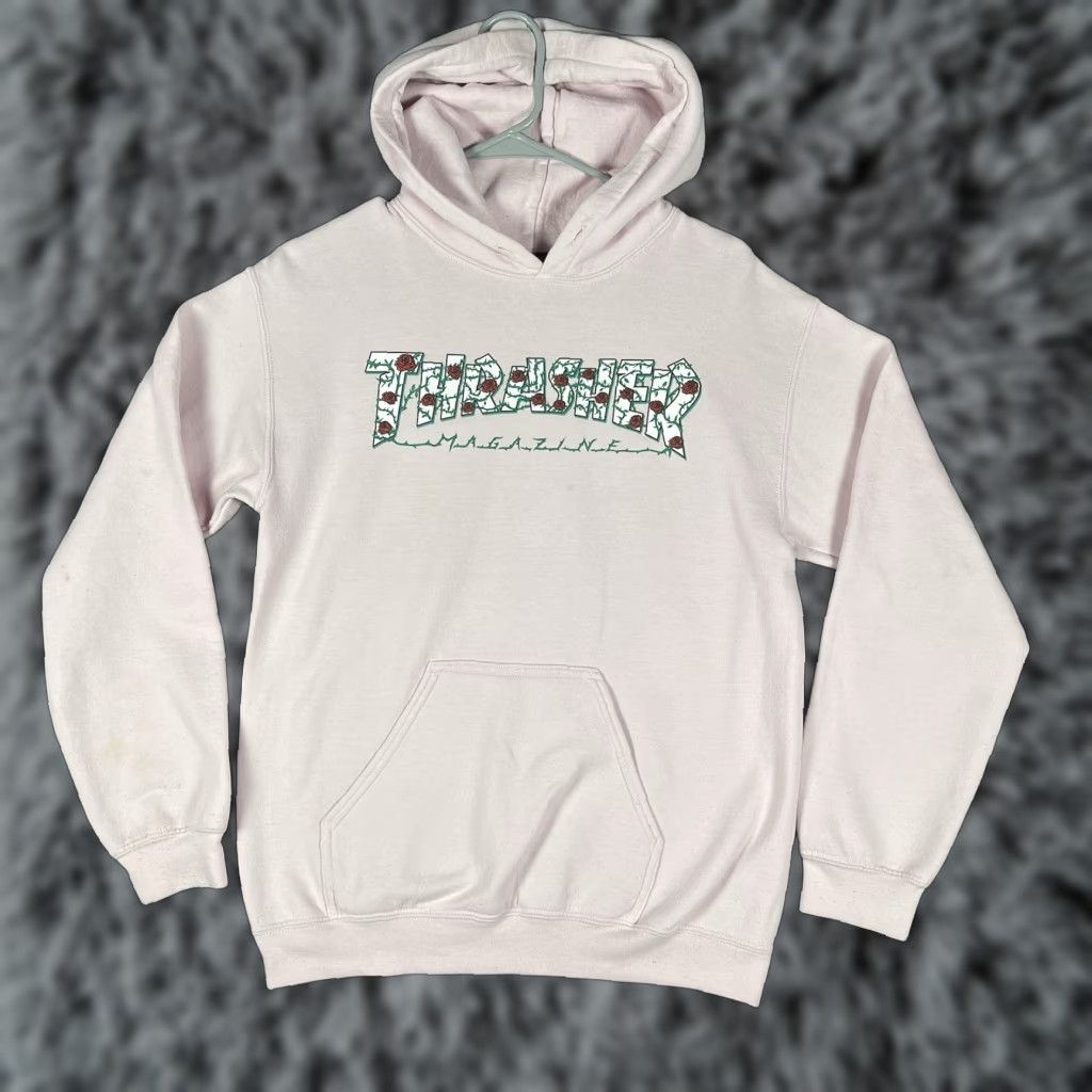 Thrasher Thrasher Hoodie Logo Rose Pink Small Men Long Sleeve Crew Neck Pullover Graphic Print Pockets Skateboarding Size US S / EU 44-46 / 1 - 1 Thumbnail