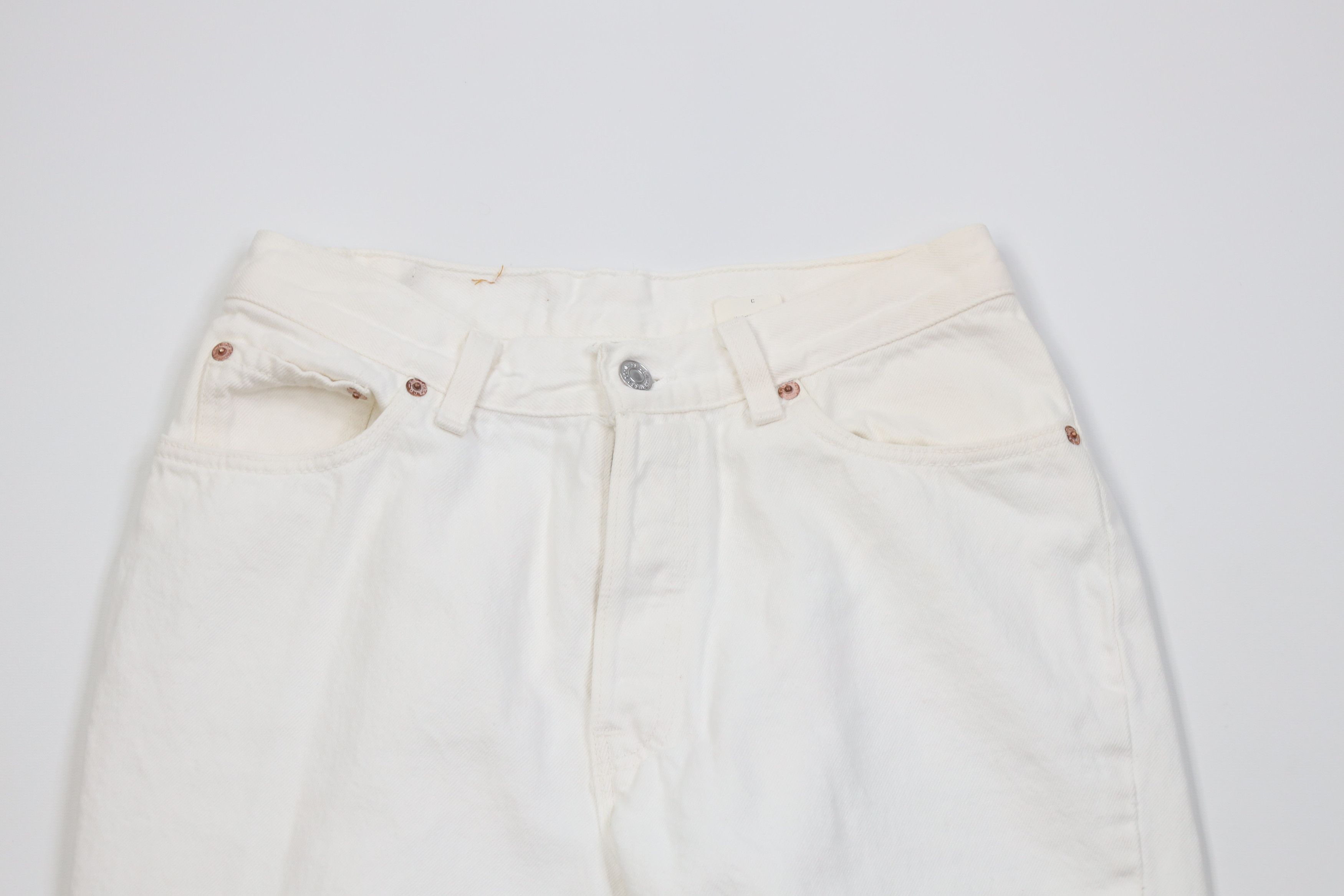 Levi's Vintage 90s Levis 544 Relaxed Tapered Leg Jeans White USA Size 32" / US 10 / IT 46 - 2 Thumbnail
