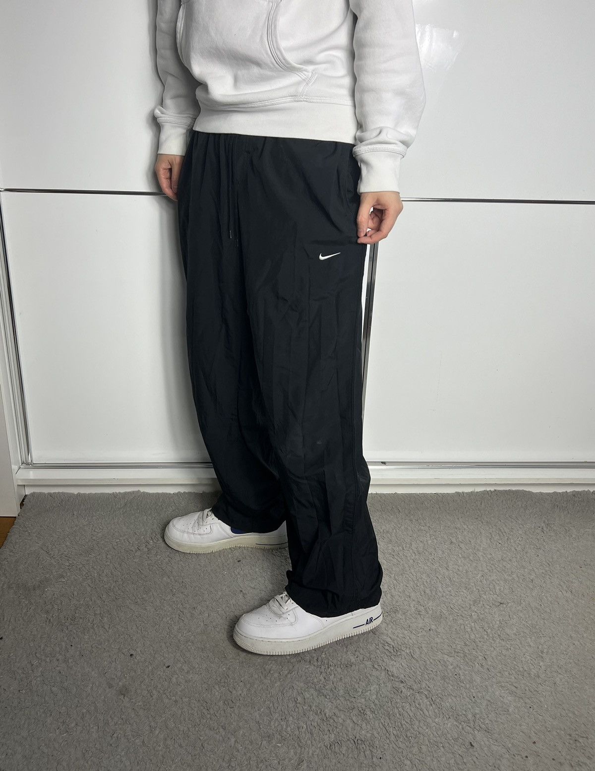 Nike × Vintage Baggy Pants Nike small logo vintage y2k 00's black Size US 32 / EU 48 - 1 Thumbnail