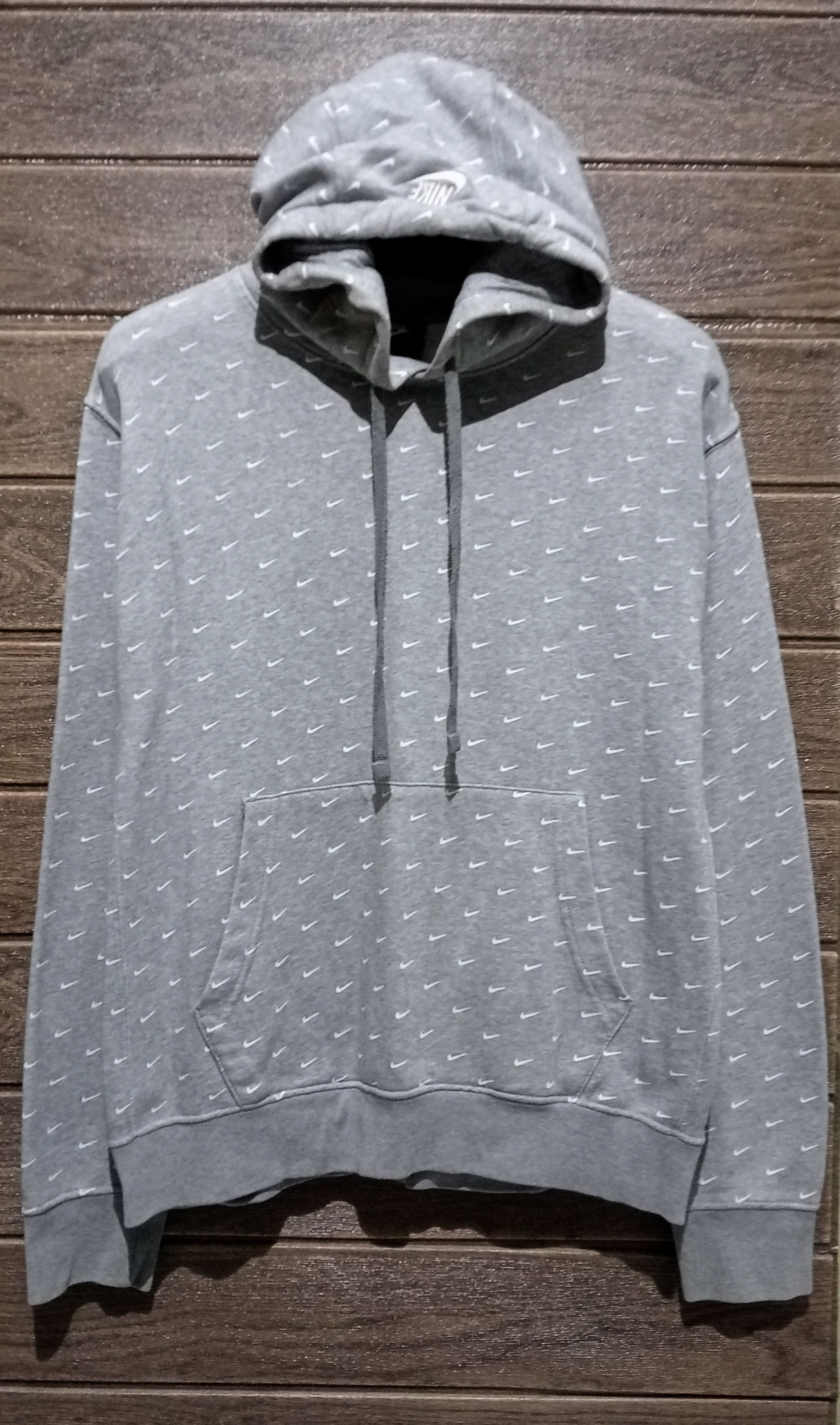 Nike Vintage Y2K Nike All Over Swoosh Logo Pullover Hoodie Size US M / EU 48-50 / 2 - 1 Thumbnail