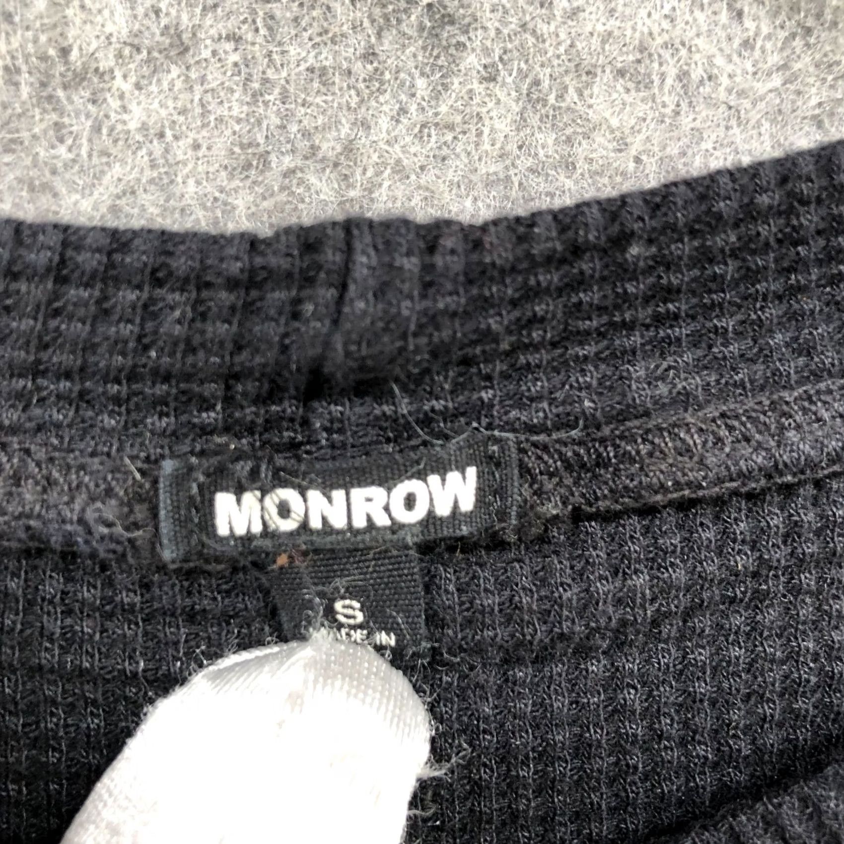 MONROW Monrow Thermal Bodysuit Womens S Black Crewneck Long Sleeve Shirt Size S / US 4 / IT 40 - 6 Thumbnail