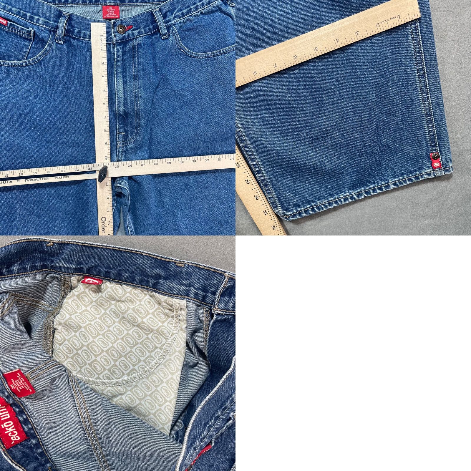 Vintage VINTAGE Echo Denim Jeans 38 31 100% Cotton Baggy Foundry DENIM Blue Mens Jeans 5-Pocket 90s Hip Hop Retro Size US 38 / EU 54 - 9 Thumbnail