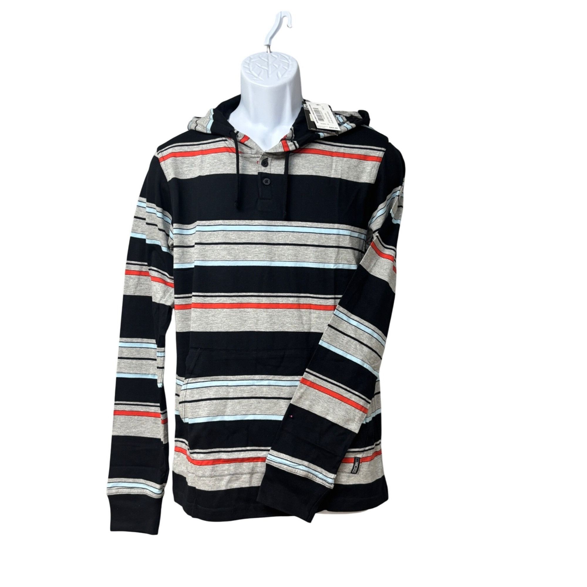 Other Micros Men’s Variagated Striped Long Sleeve Hooded Tee, Sz. Size US S / EU 44-46 / 1 - 1 Thumbnail