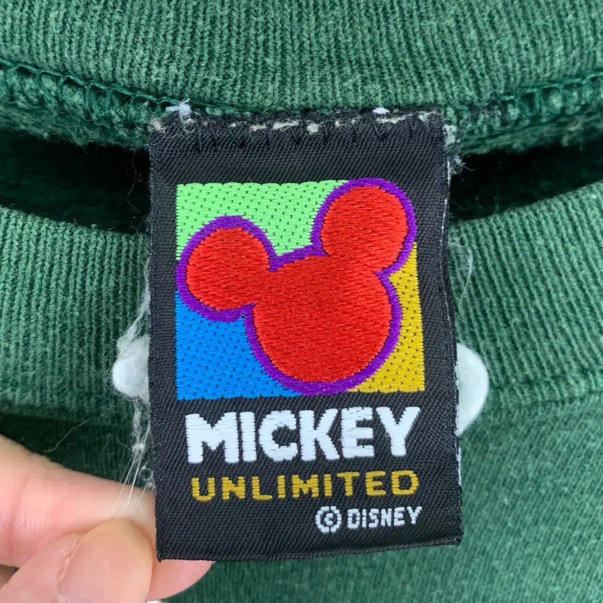 Disney Vintage 90s MICKEY MOUSE Disney Cartoon Print Green Size US L / EU 52-54 / 3 - 8 Thumbnail