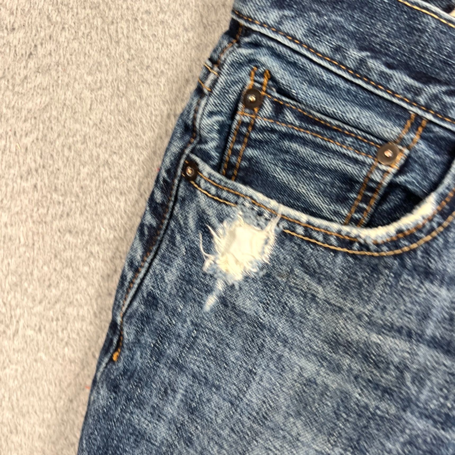 American Eagle Outfitters VINTAGE American Eagle Outfitters Men's Slim Straight Jeans 28x30 Blue Cotton Denim 90s Fall Winter Mens Size US 28 / EU 44 - 7 Thumbnail