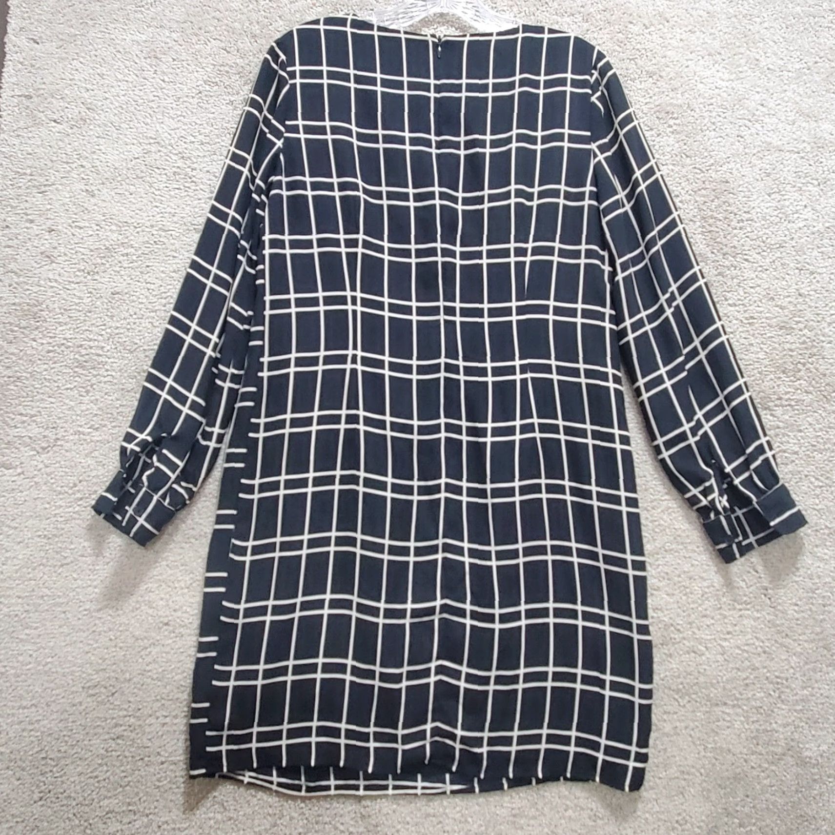 Banana Republic Banana Republic Shift Dress Women's 4 Black Plaid Round Neck Pullover Cocktail Dress Size S / US 4 / IT 40 - 6 Thumbnail