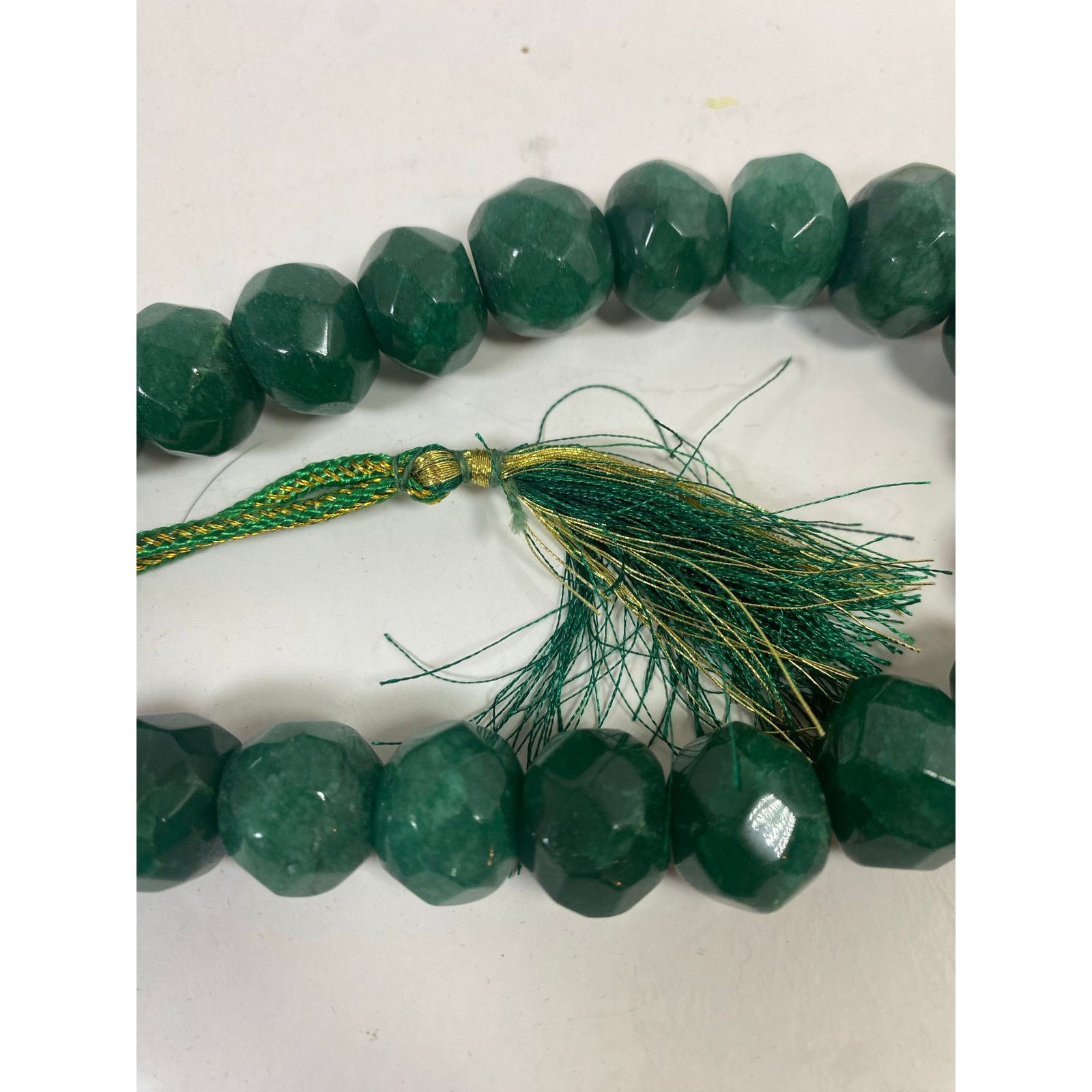 Other Jade Dark Green 12-21mm Gemstone Necklace 12-21" Adjustable Size ONE SIZE - 2 Thumbnail