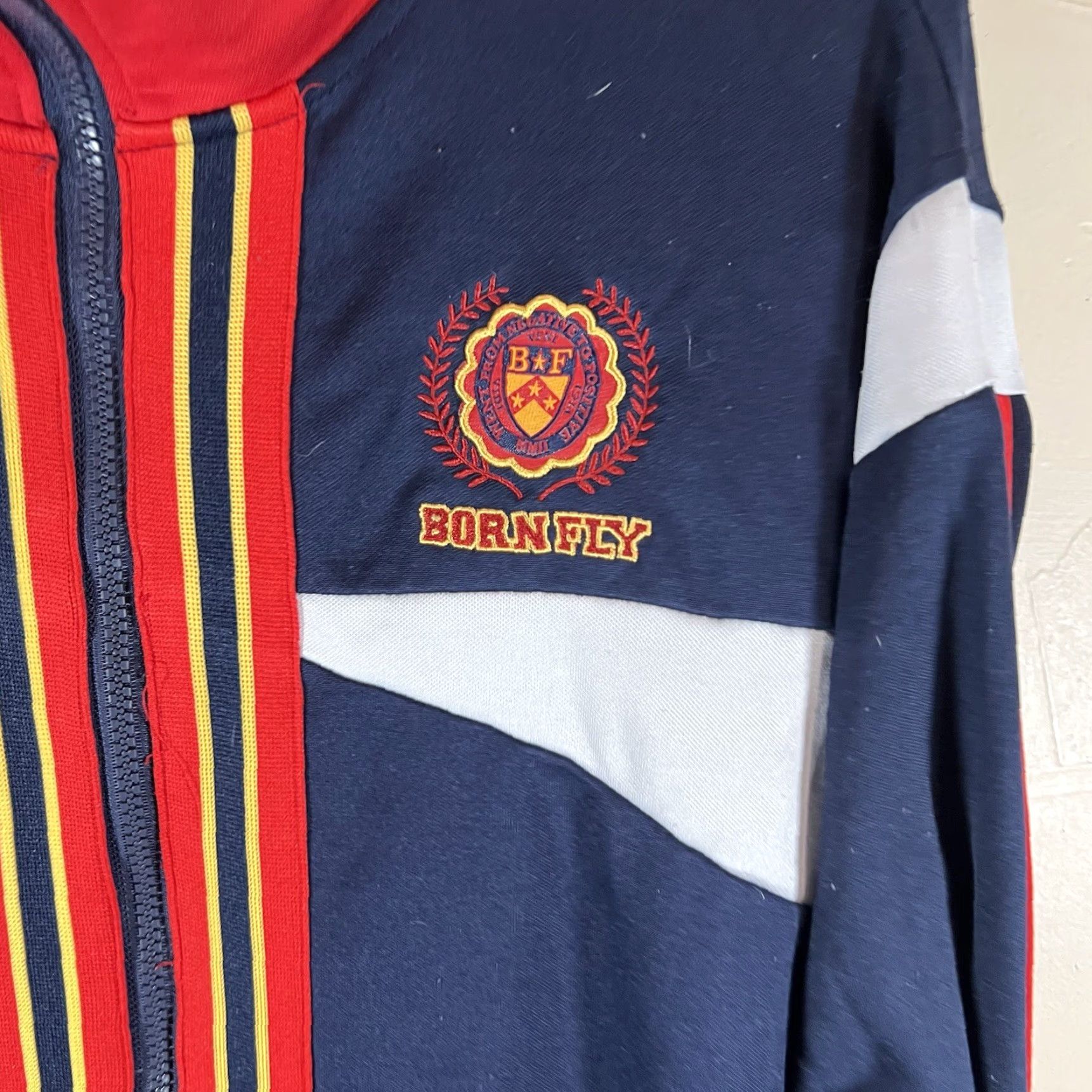 Vintage Born Fly Track Jacket Soccer Futbol Club Jacket XL Men Blue Varsity Jacket Size US XL / EU 56 / 4 - 2 Thumbnail