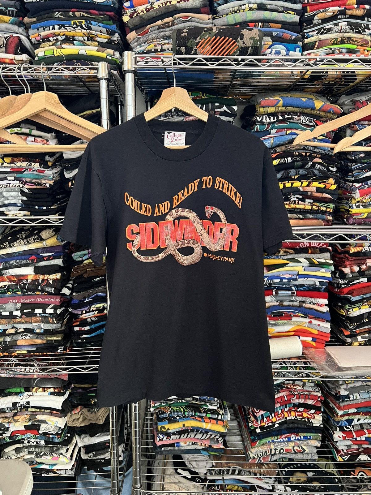 Universal Studios 90s Sidewinder Hershey Park Single Stitch Snake Rhinestones Size US L / EU 52-54 / 3 - 3 Thumbnail