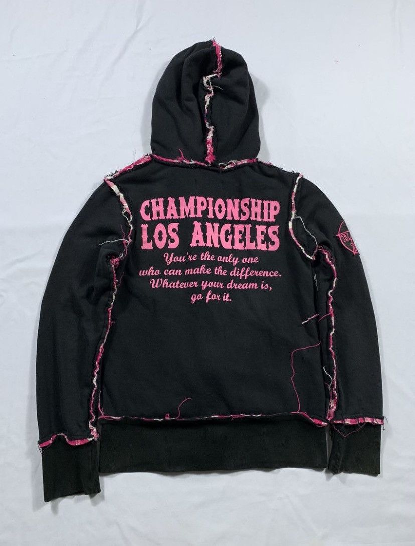 Japanese Brand Japanese Sick Distressed Faded La Gate Zip Hoodie Size US M / EU 48-50 / 2 - 3 Thumbnail