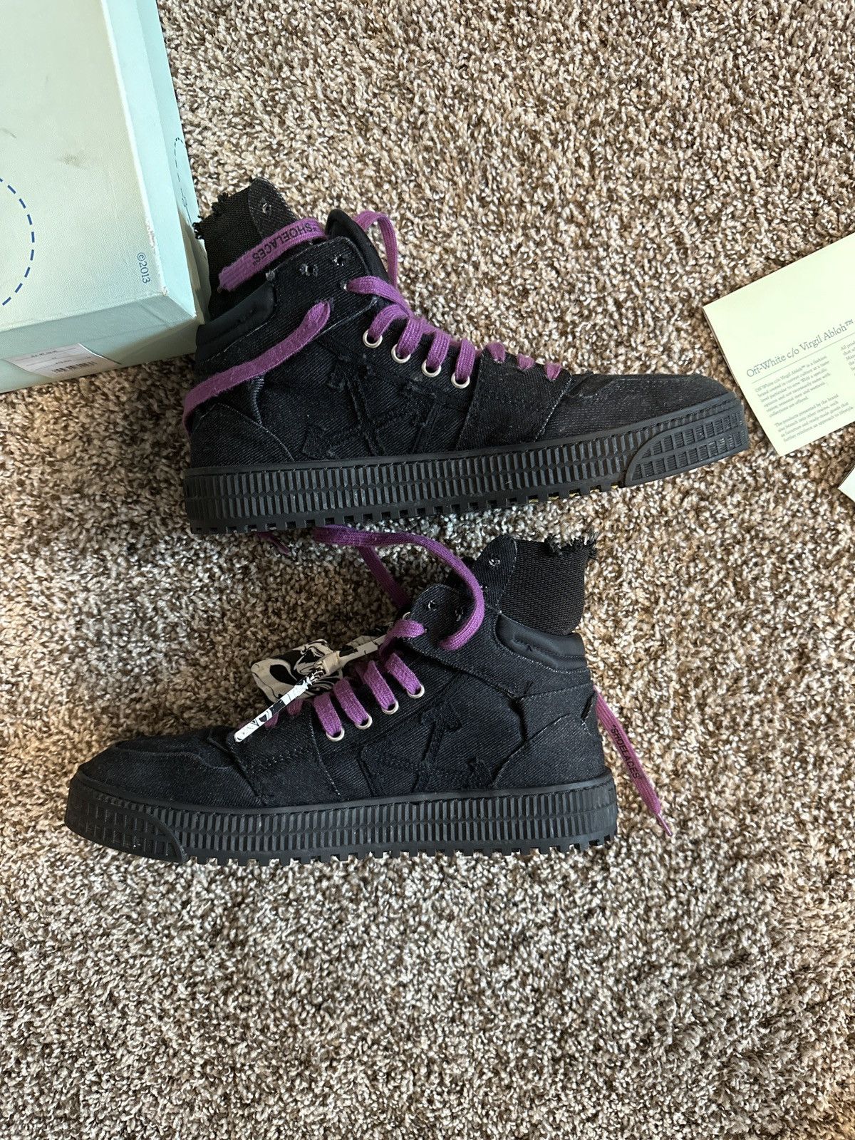 Off-White Off-White Court 3.0 Black/Purple Size US 9 / EU 42 - 2 Thumbnail