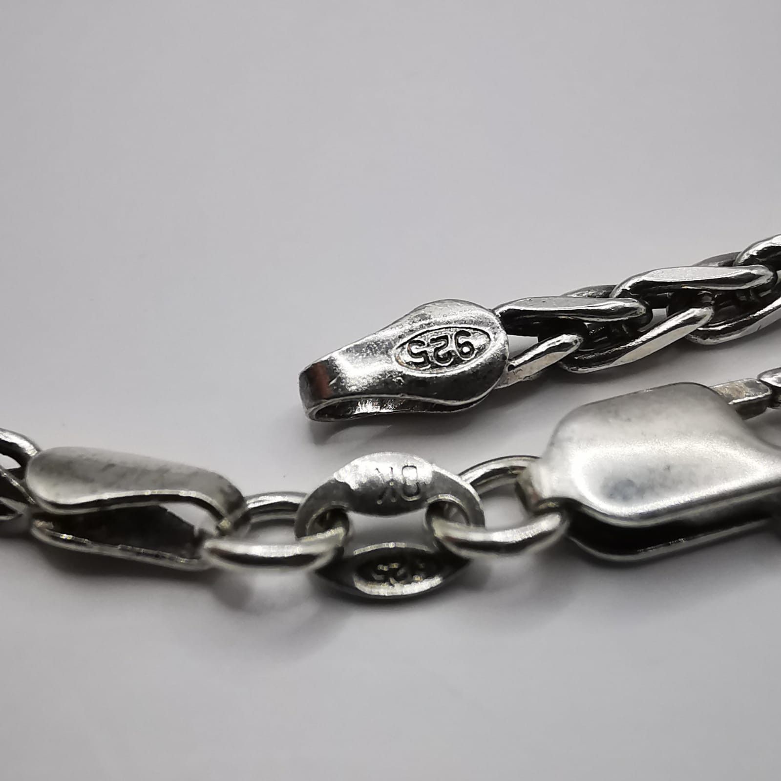 Sterling Silver Vintage Jewelry Chain, 925 Sterling Silver, Signed 14,15g Size ONE SIZE - 5 Thumbnail
