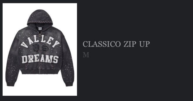 Vale Vale forever Classico Zip up Black MEDIUM Size US M / EU 48-50 / 2 - 3 Thumbnail