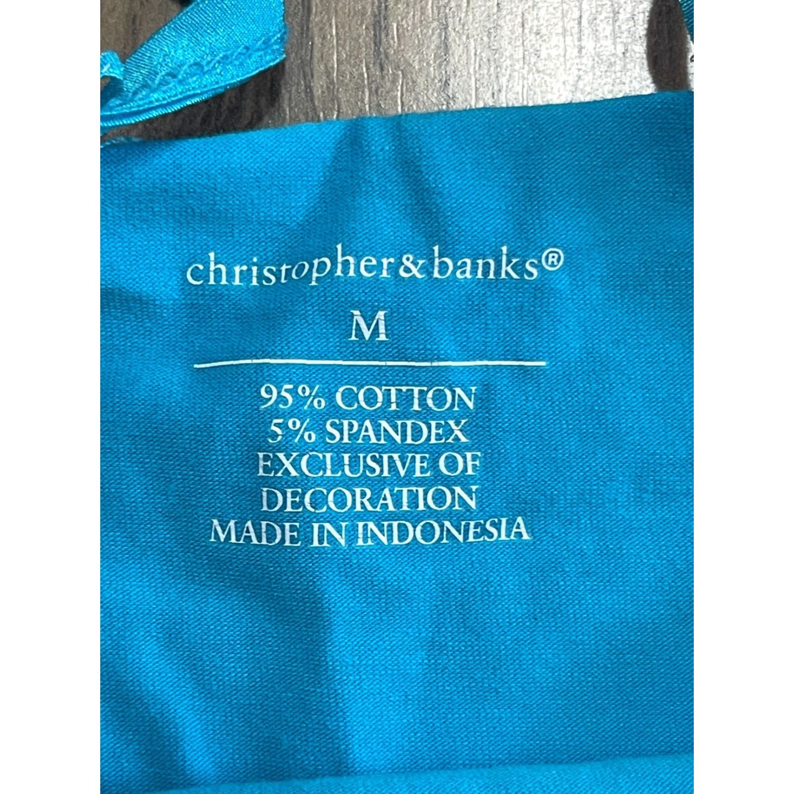 Vintage Christopher & Banks Tank Top Women's Medium Blue Sleeveless V-Neck Shirt Casual Basic Regular Size M Womens 90s Modern Size M / US 6-8 / IT 42-44 - 7 Thumbnail
