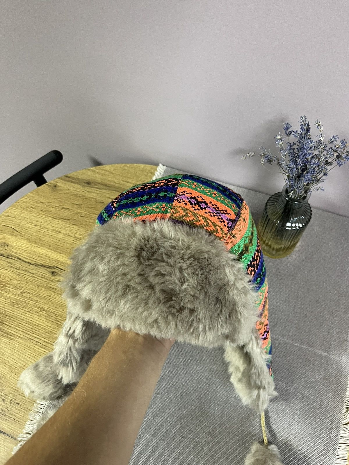 Hysteric Glamour × Japanese Brand Vintage Mohair Knitted Hat Y2K Style Size ONE SIZE - 2 Thumbnail