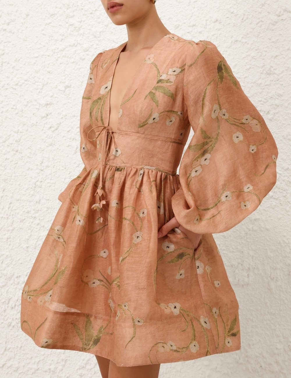 Zimmermann oc11z0226 Illuminate Drawn Mini Dress In Multicolor Size XS / US 0-2 / IT 36-38 - 3 Thumbnail