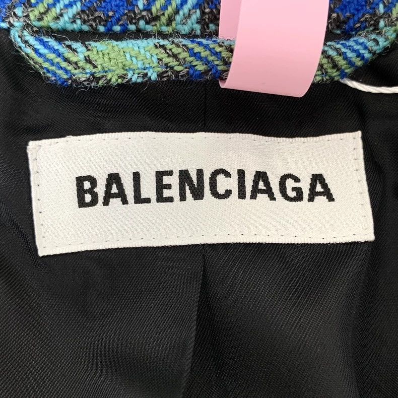 Other Balenciaga size 38 Color-block plaid wool lapel long-sleev Size US S / EU 44-46 / 1 - 5 Thumbnail