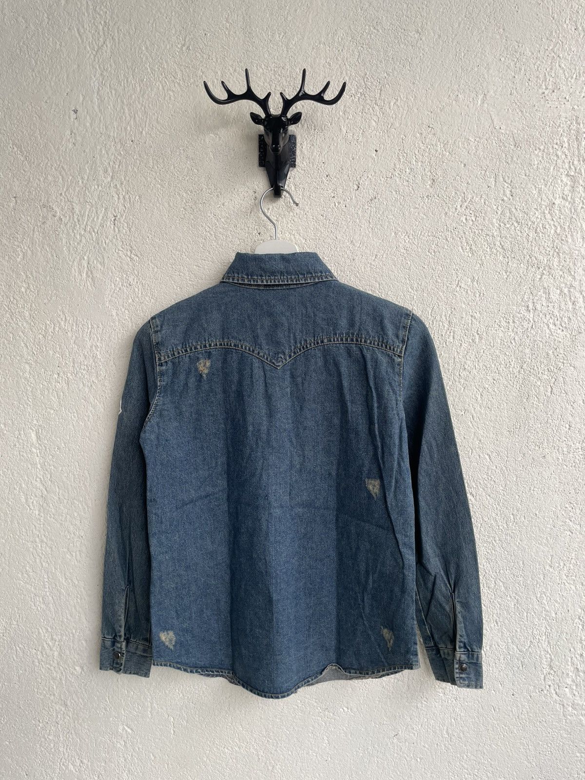 Maison Margiela 2000s Moncler Denim Shirt Distressed Y2K Ifsix Hysteric Size S / US 4 / IT 40 - 8 Thumbnail