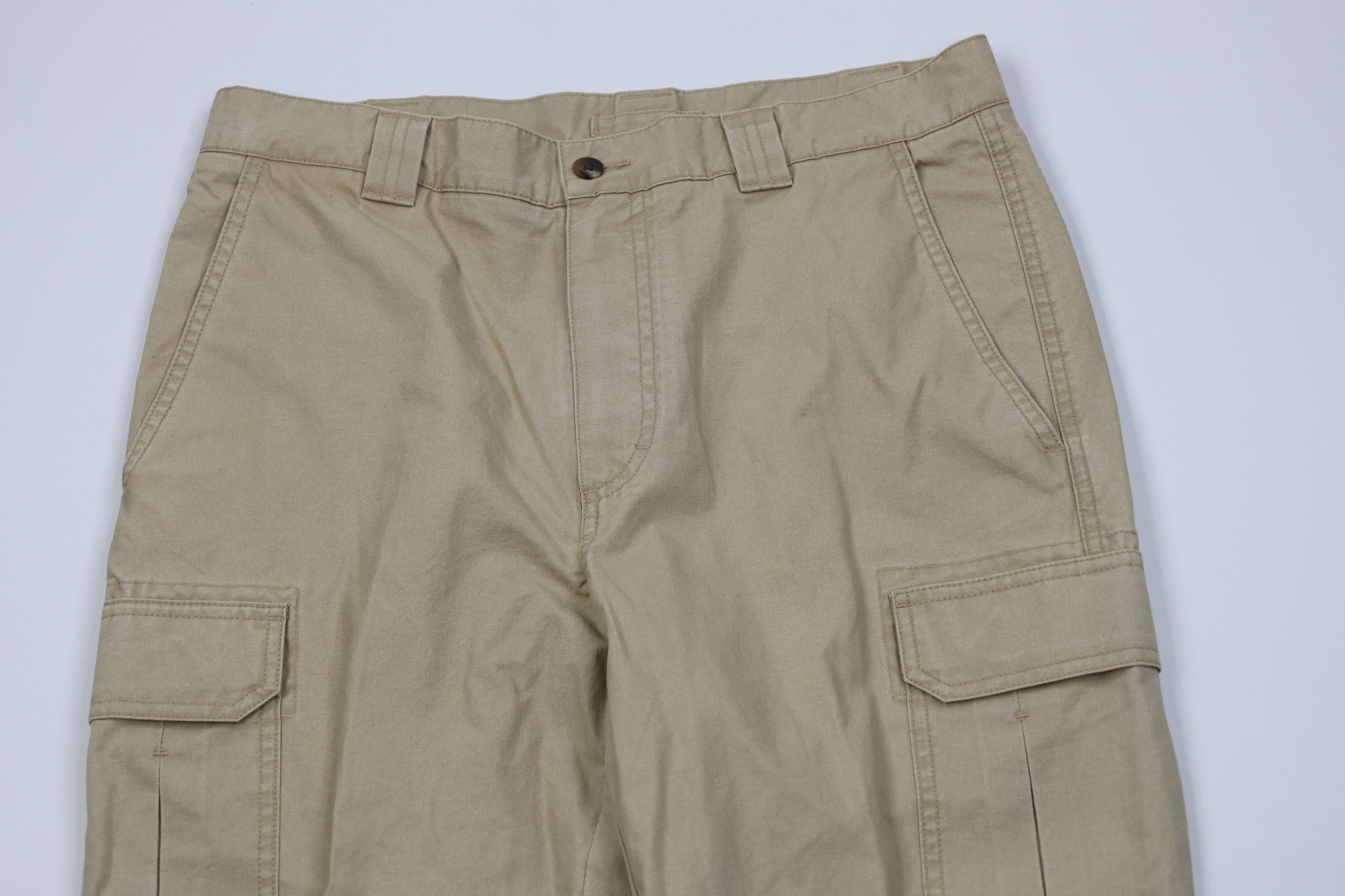 L.L. Bean Vintage 90s Y2K LL Bean Stonewash Straight Leg Cargo Pants Size US 31 - 2 Thumbnail
