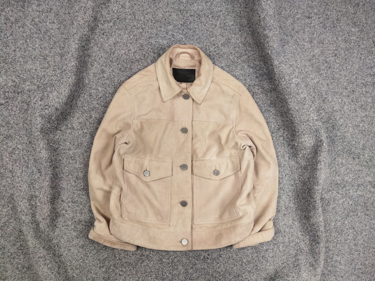 Allsaints Allsaints Sukes Suede Leather Dusty Pink Beige Jacket Size XS / US 0-2 / IT 36-38 - 1 Thumbnail