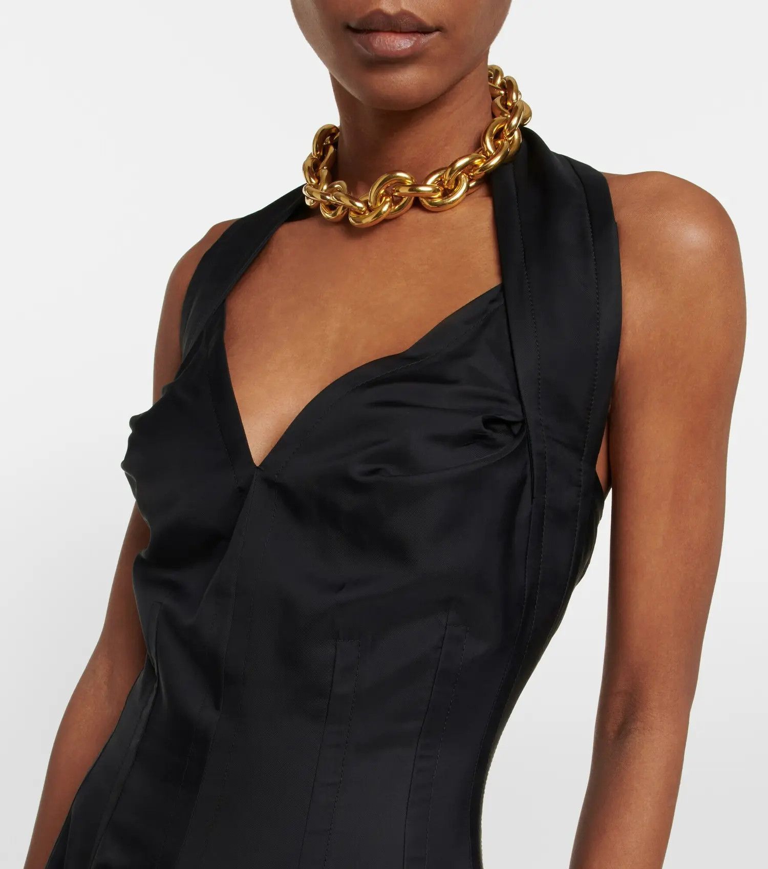 Bottega Veneta o1n1vont1224 Washed Viscose Dress in Black Size XS / US 0-2 / IT 36-38 - 5 Thumbnail