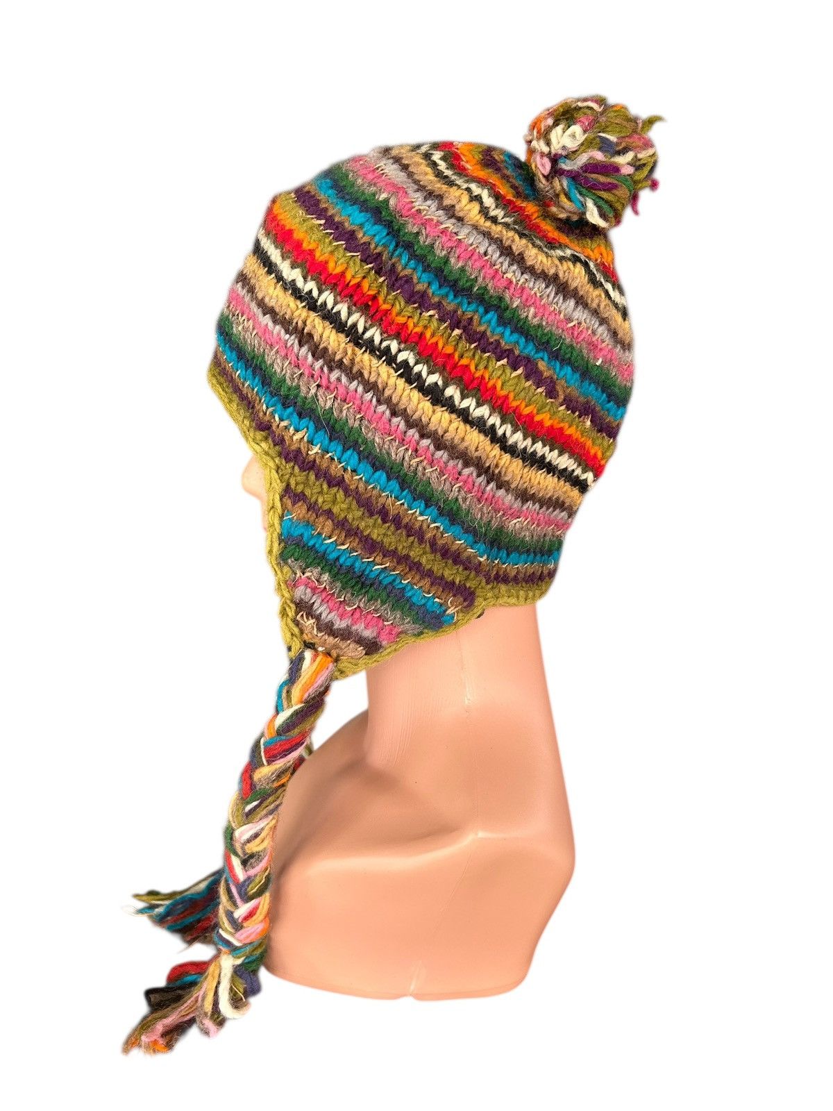 Japanese Brand × Kapital × Vintage Hippies style Crochet Knitted Handmade Wool Beanie Hats Size ONE SIZE - 2 Thumbnail