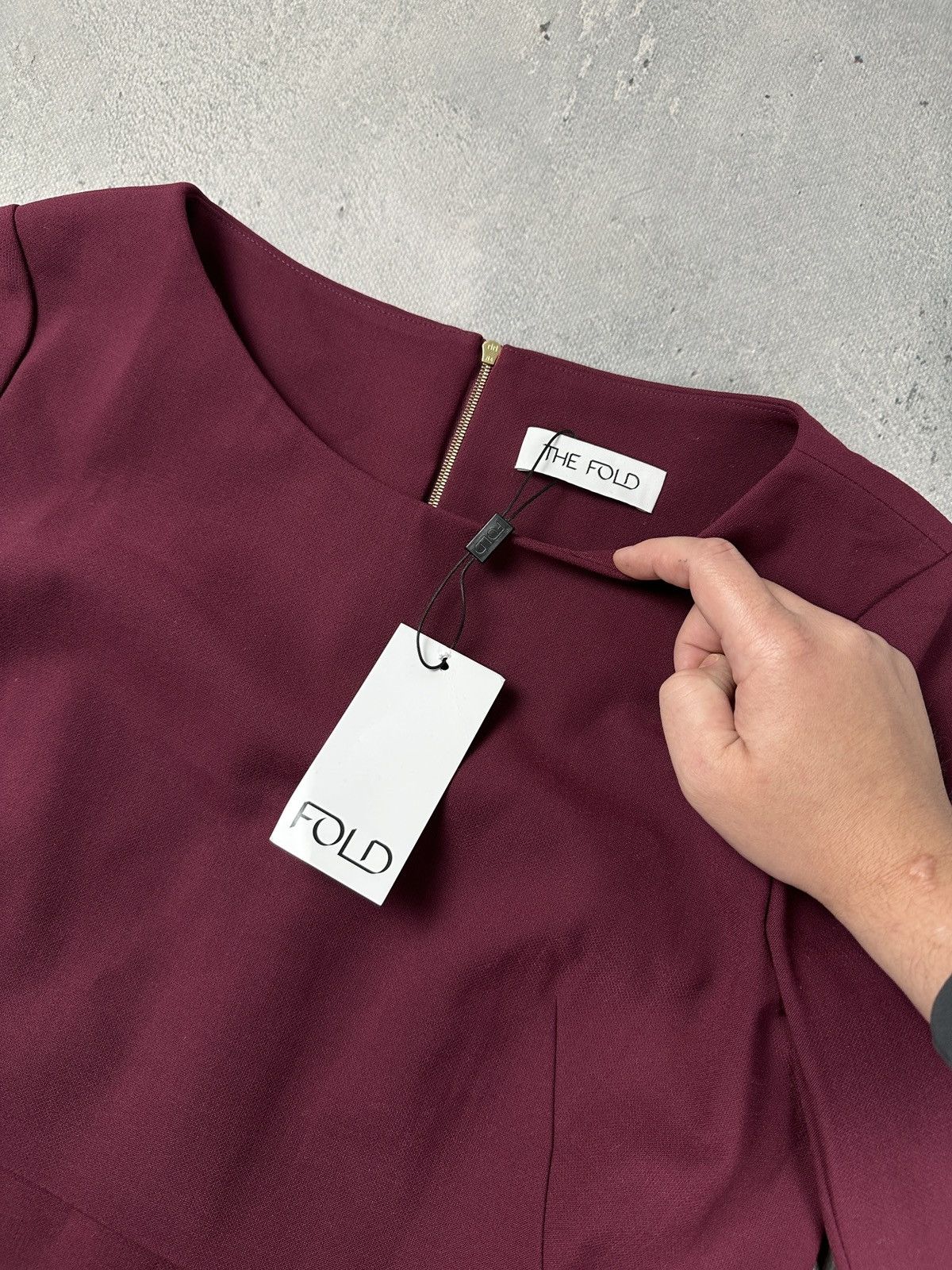 Other The Fold London Northcote Plum Midi Dress Minimal Luxury Lux Size L / US 10 / IT 46 - 10 Thumbnail