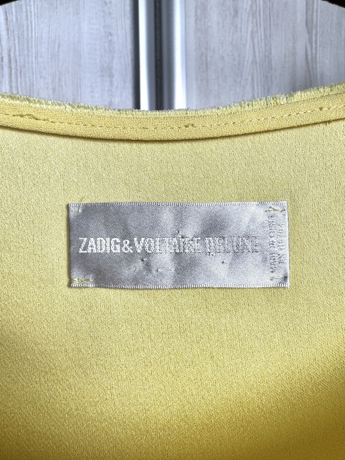 Zadig & Voltaire Zadig & Voltaire Deluxe Rani Yellow Embellished Shift Dress Size S / US 4 / IT 40 - 9 Thumbnail