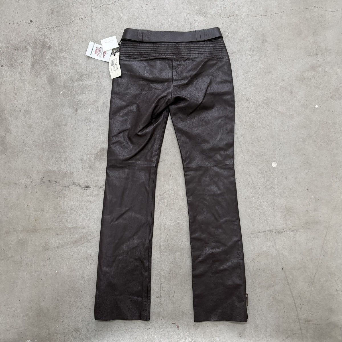 Gucci Gucci by Tom Ford FW2003 Interlocking Leather Pants Size 26" / US 2 / IT 38 - 5 Thumbnail