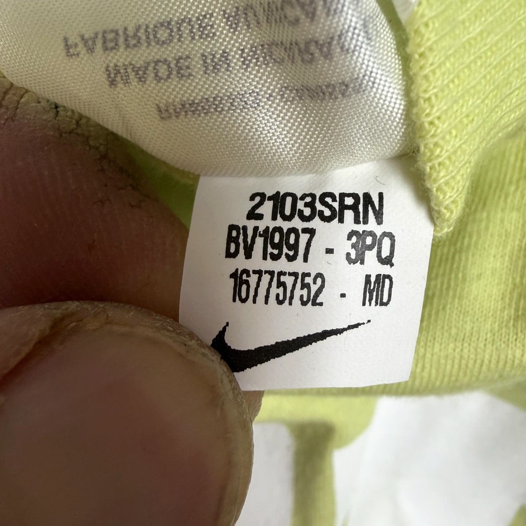 Nike Nike Shirt Mens Medium Lime Green Just Do It The Nike Tee Cotton AT2745-352 Size US M / EU 48-50 / 2 - 7 Thumbnail