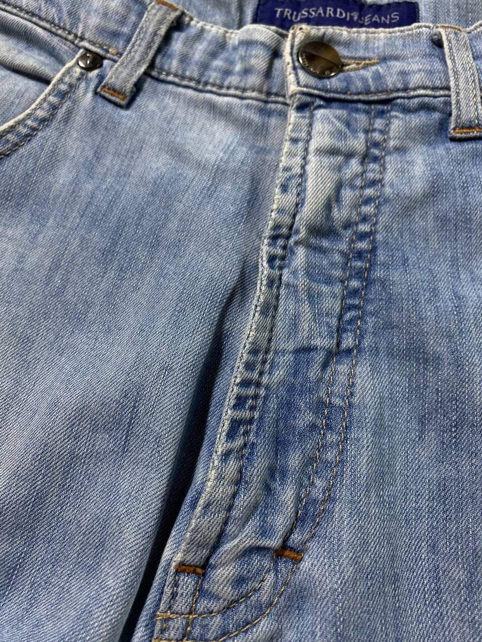 Trussardi × Vintage Vintage Short Denim Trussardi Flared Style Double Waist Size US 32 / EU 48 - 14 Thumbnail
