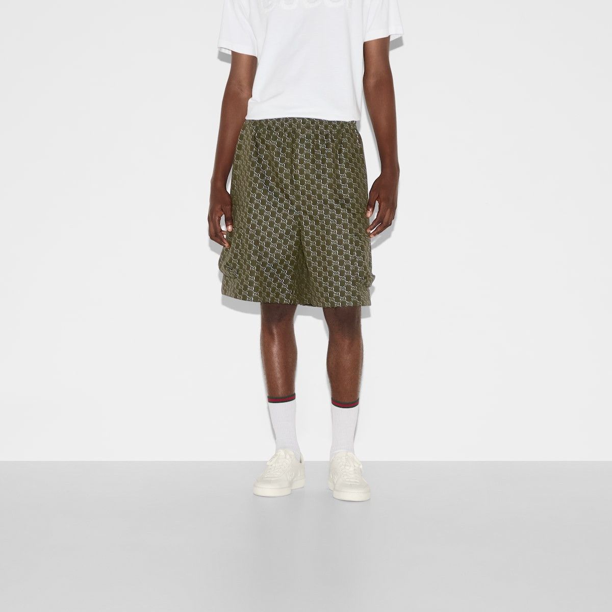 Gucci o1loc1c1125 804980 Cotton Jacquard Short With GG Shadow Size US 36 / EU 52 - 6 Thumbnail