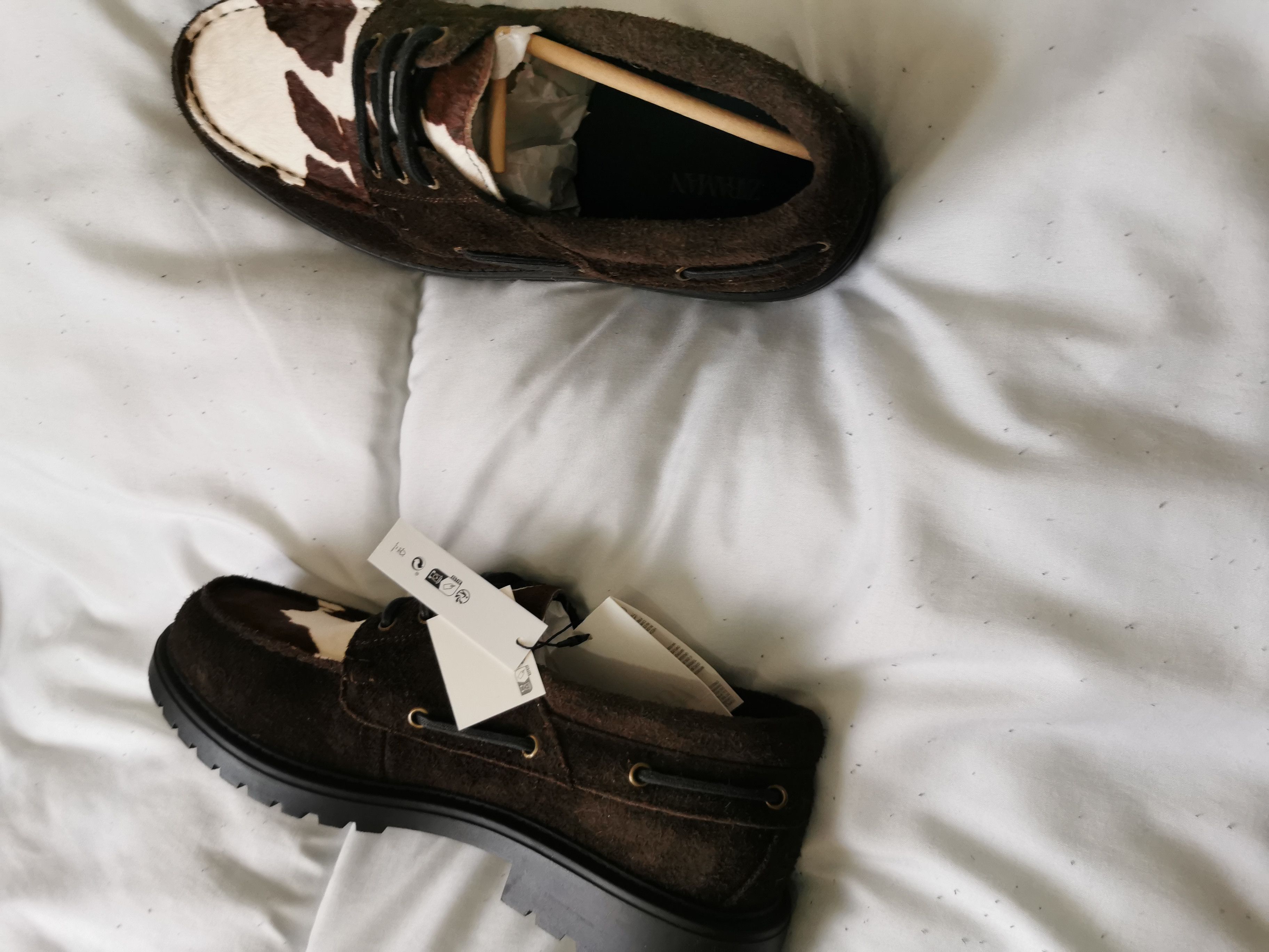 Zara Zara Animal print leather deck shoes size UK 11 Size US 8 / EU 41 - 4 Thumbnail