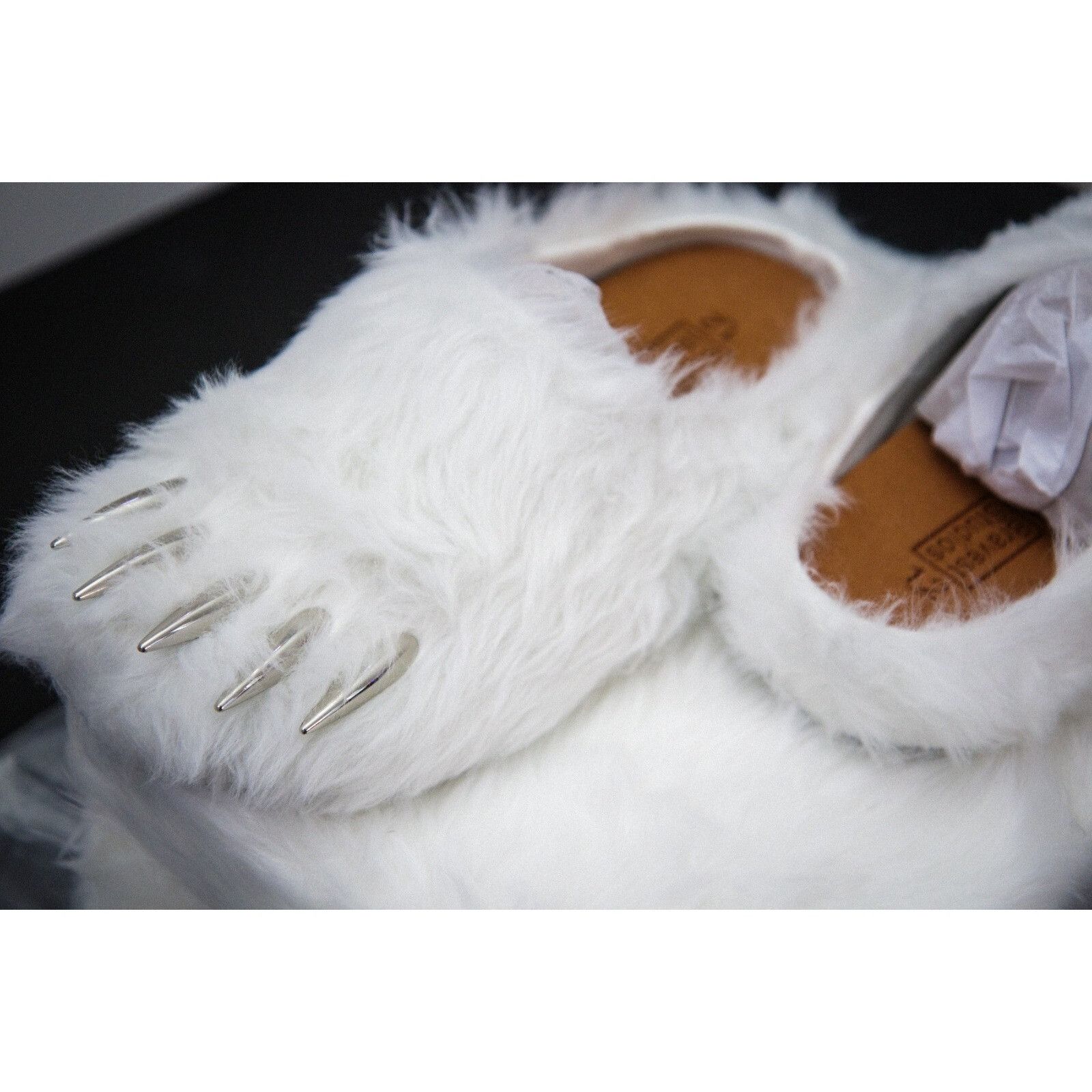 Bravest Studios Size 12 M Bravest Studios White Polar Bear Claw Mules EXCLUS Size US 12 / EU 45 - 6 Thumbnail